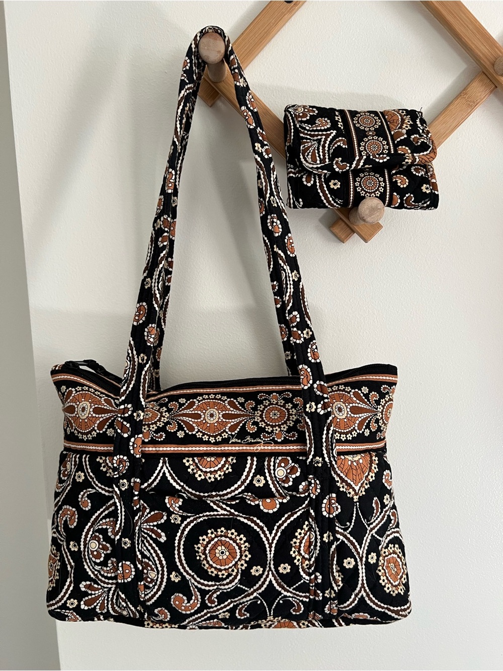 Vera Bradley Cafe Latte Little Betsy & Wallet